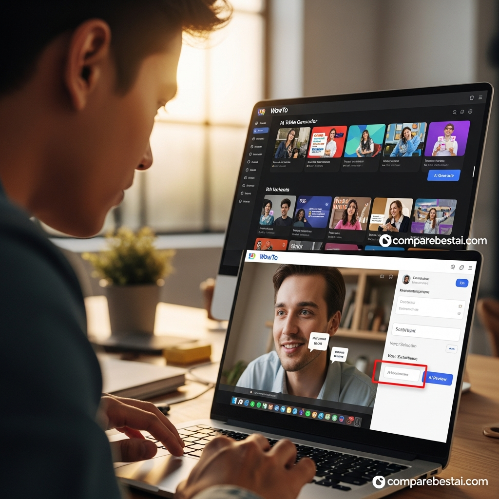 Visual chart comparing Wowto vs top AI video generator alternatives for 2026. Features analyzed include workflow, pricing, avatars, and integrations.