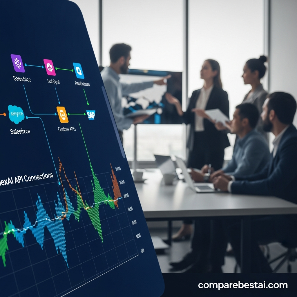 Chart illustrating the API connections and integrations AdpexAI offers with major SaaS, CRM, and automation tools in 2026