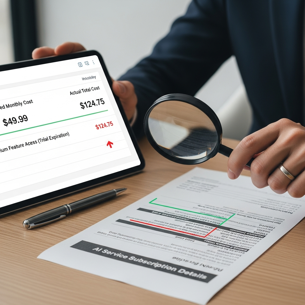 Breakdown of hidden costs and overages in Flawless AI, including excess usage charges and implementation fees.