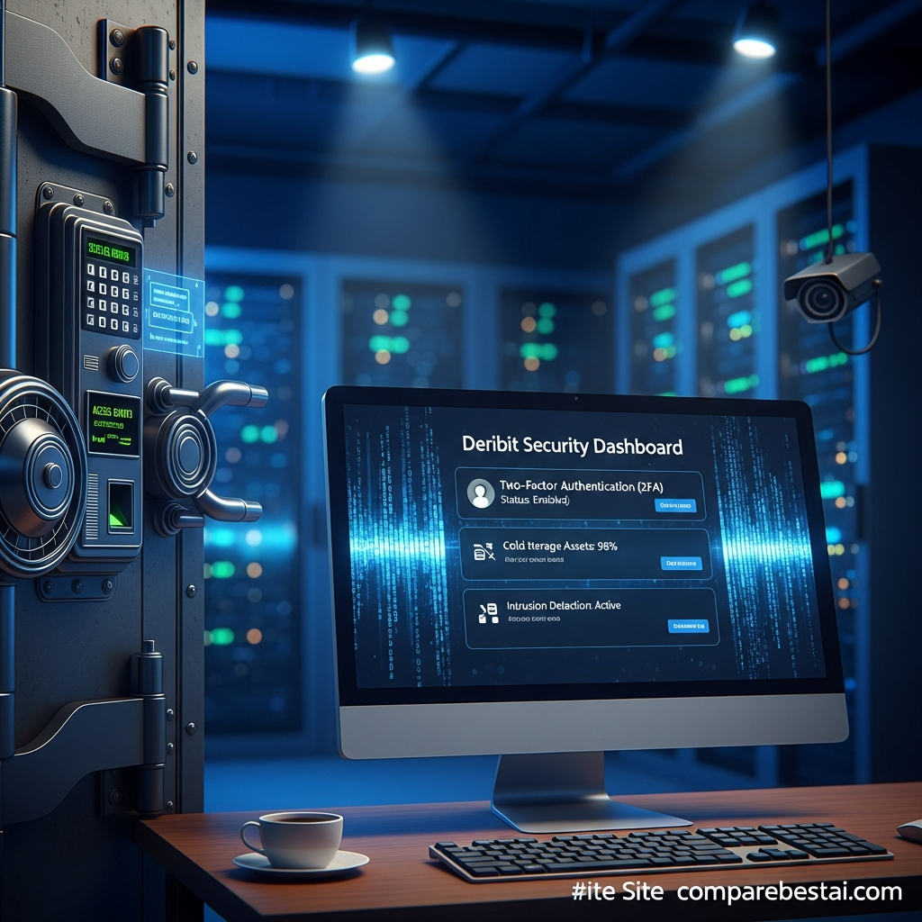 Visual breakdown of key features in the Deribit exchange platform for crypto option and futures traders in 2026
