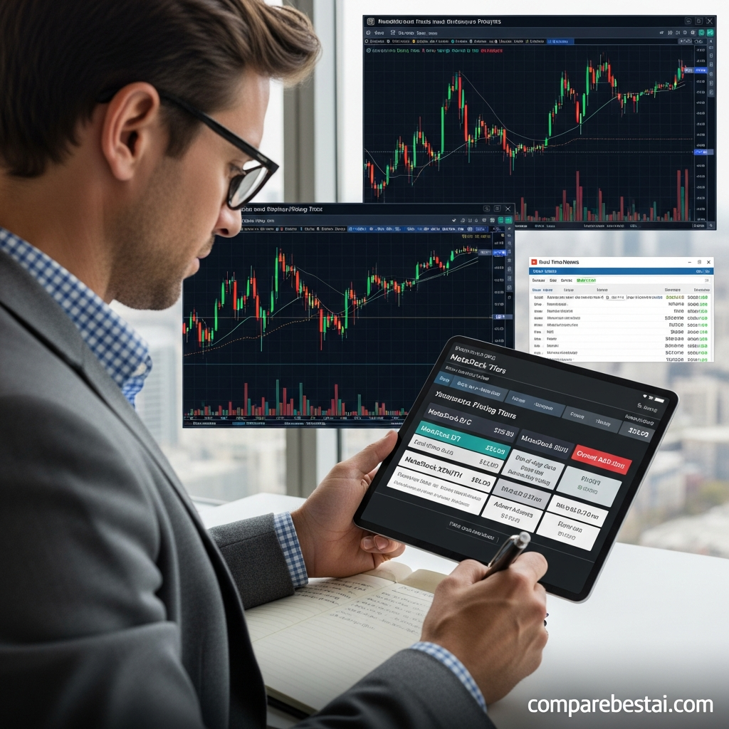 Key features of Metastock software illustrated with charts, indicators, and backtesting tools in the 2026 version.