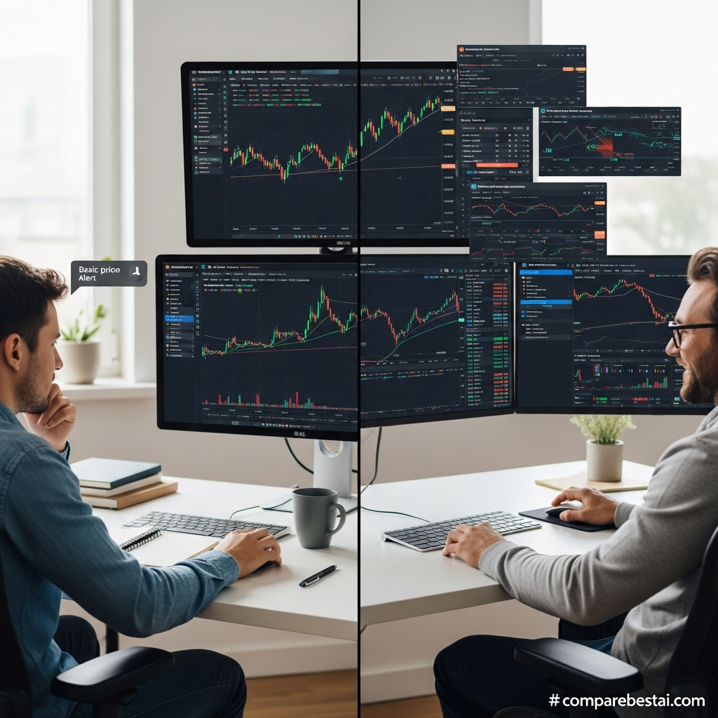 Visual showing advanced charting features, Pine Script support, and alert systems available in TradingView Premium in 2026