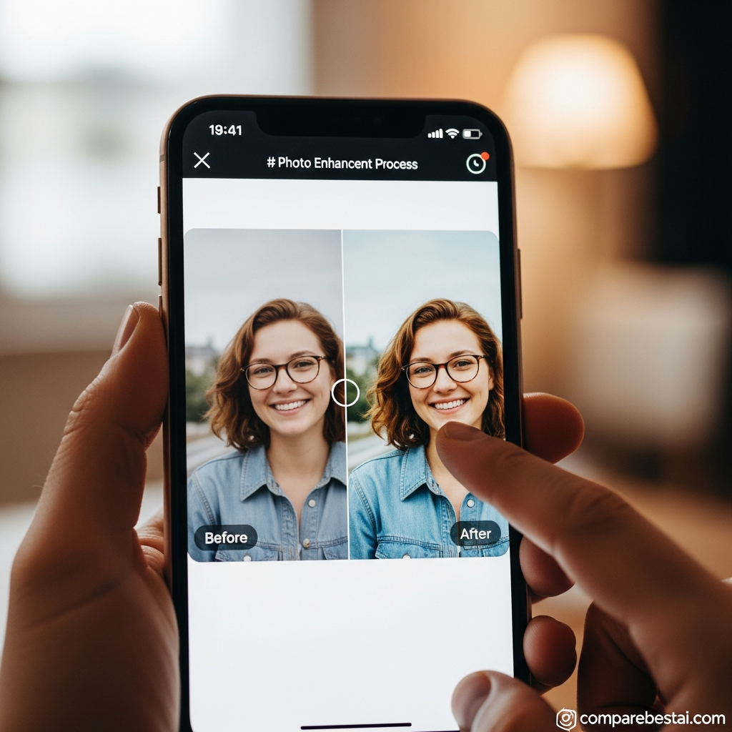 Graphic highlighting common Remini AI use cases for photo restoration, marketing, social media, and personal history projects.