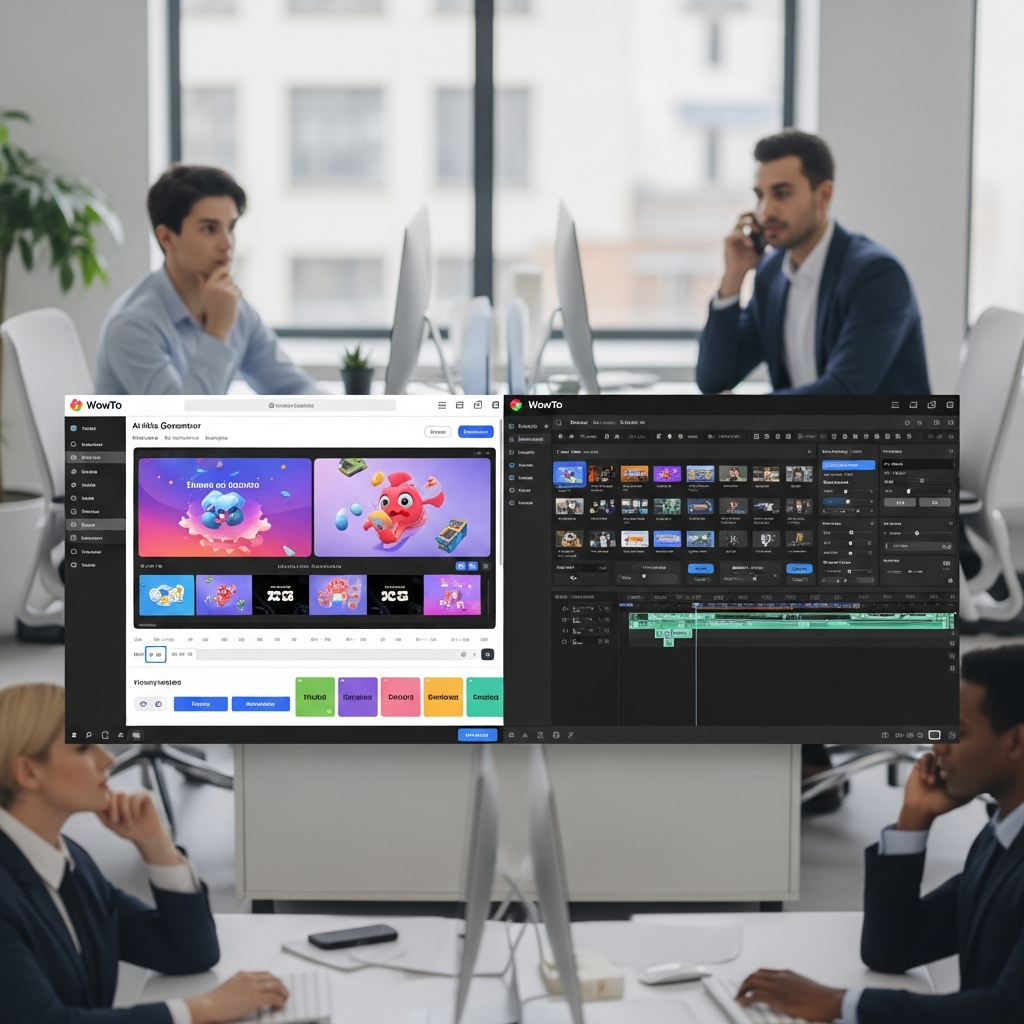 Overview of key Wowto features including AI avatars, language support, workflow, and team collaboration options for video creation.