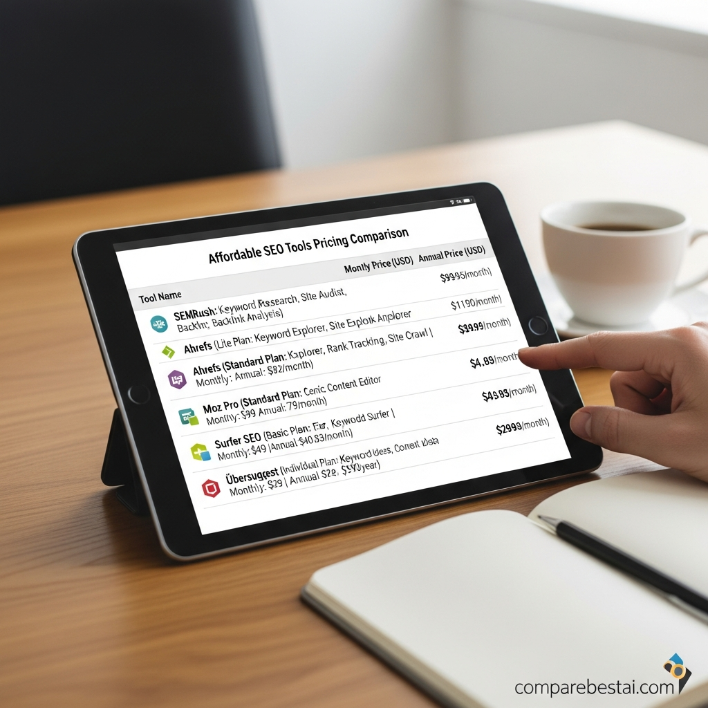 Illustration of essential SEO tool features that small businesses should prioritize in 2026, including reporting and automation capabilities.