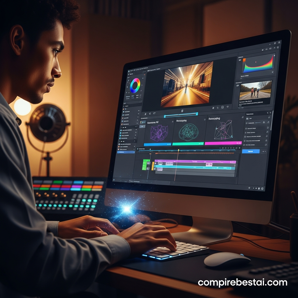 Runway AI video creation software showcased as alternative to Hunyuan GameCraft with a modern user interface comparison