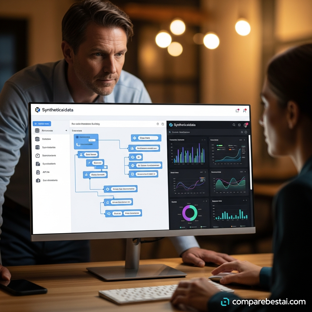 Comparison of key use cases supported by Syntheticaidata, such as vision AI, manufacturing, privacy compliance, and cloud integration, shown visually in chart.