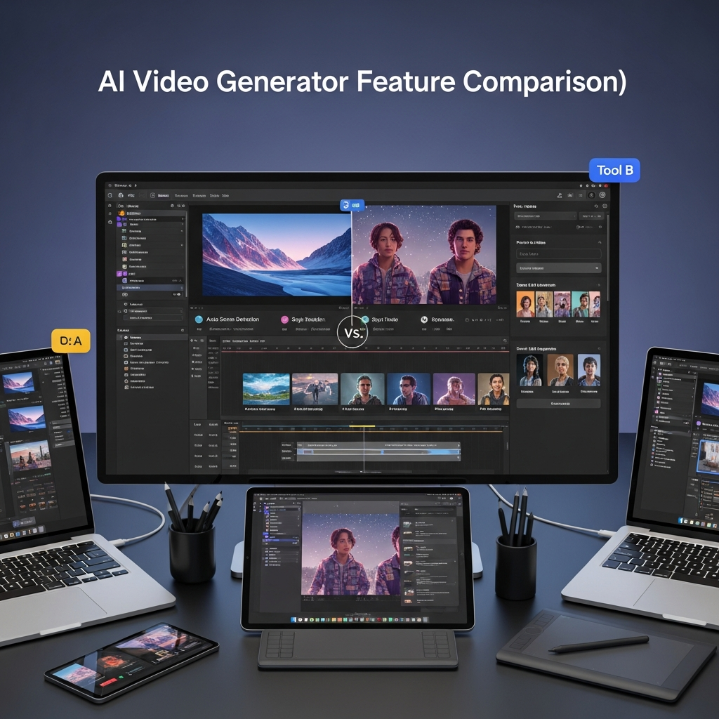 Chart showing features breakdown among top Meta Movie Gen alternatives for video creators in 2026
